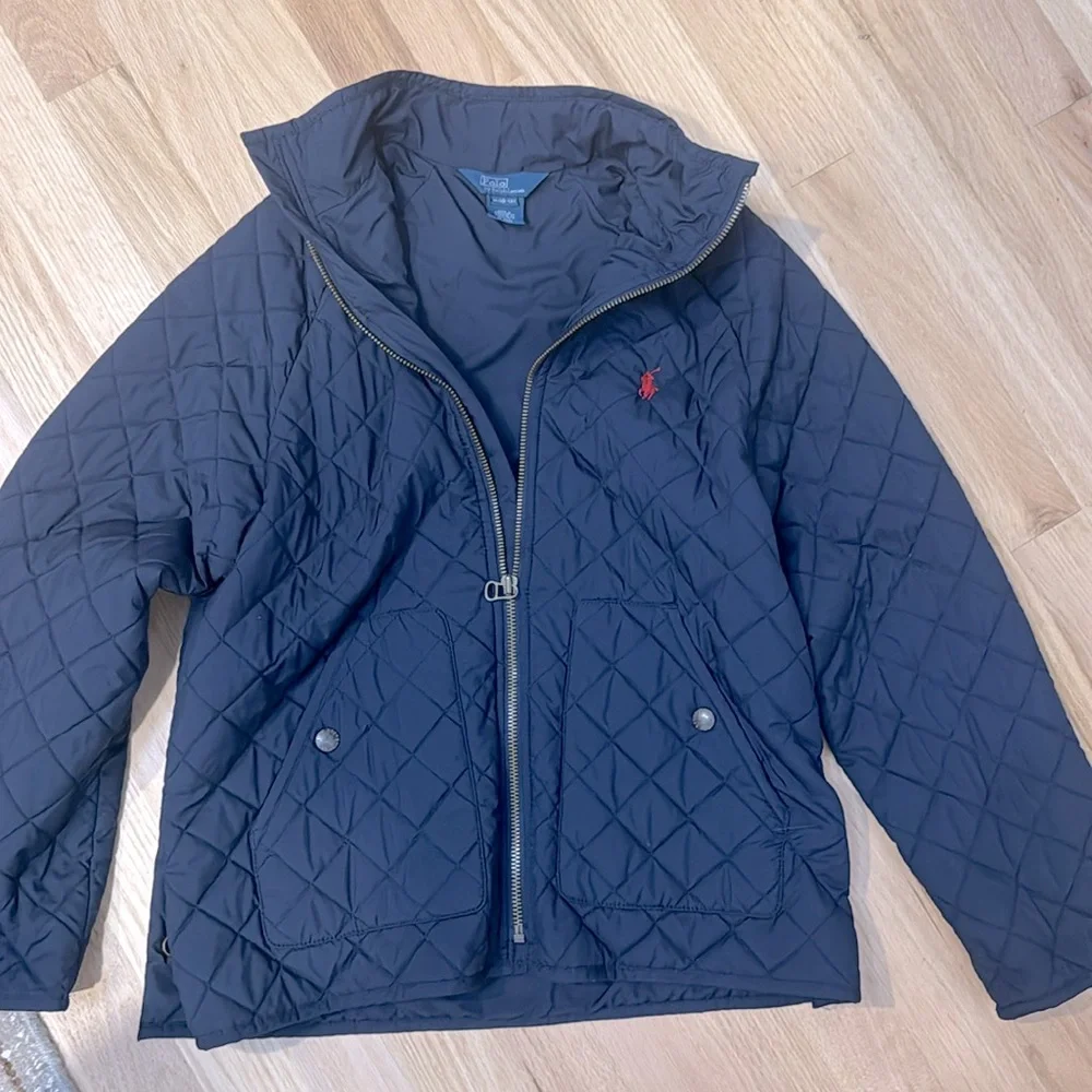 POLO RALPH LAUREN QUILTED BLUE JACKET YOUTH SIZE MEDIUM 10-12
